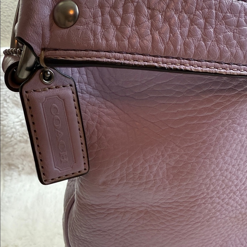 Coach Purple Leather Hobo Bag - Picture 2 of 6